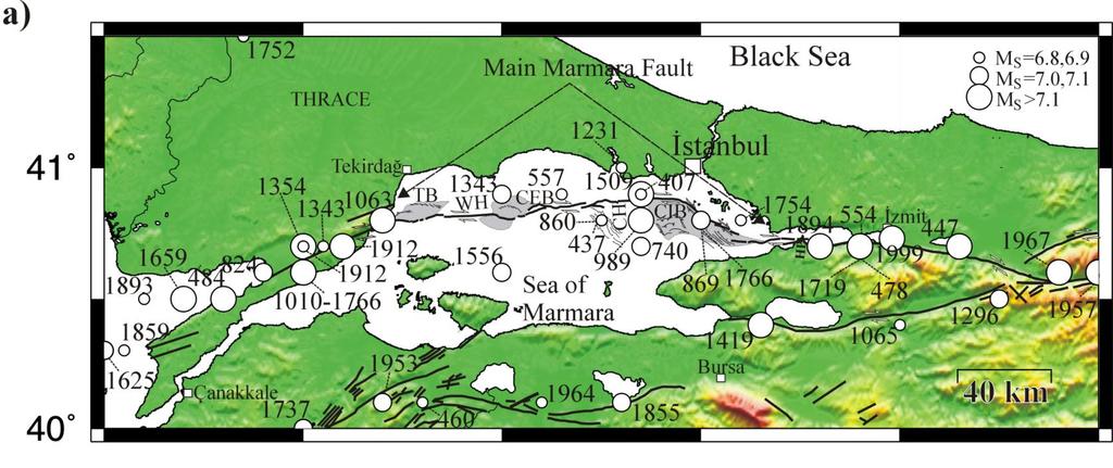 GPS gözlemleri kuzey kolun güney kola göre çok daha büyük bir kayma hızına