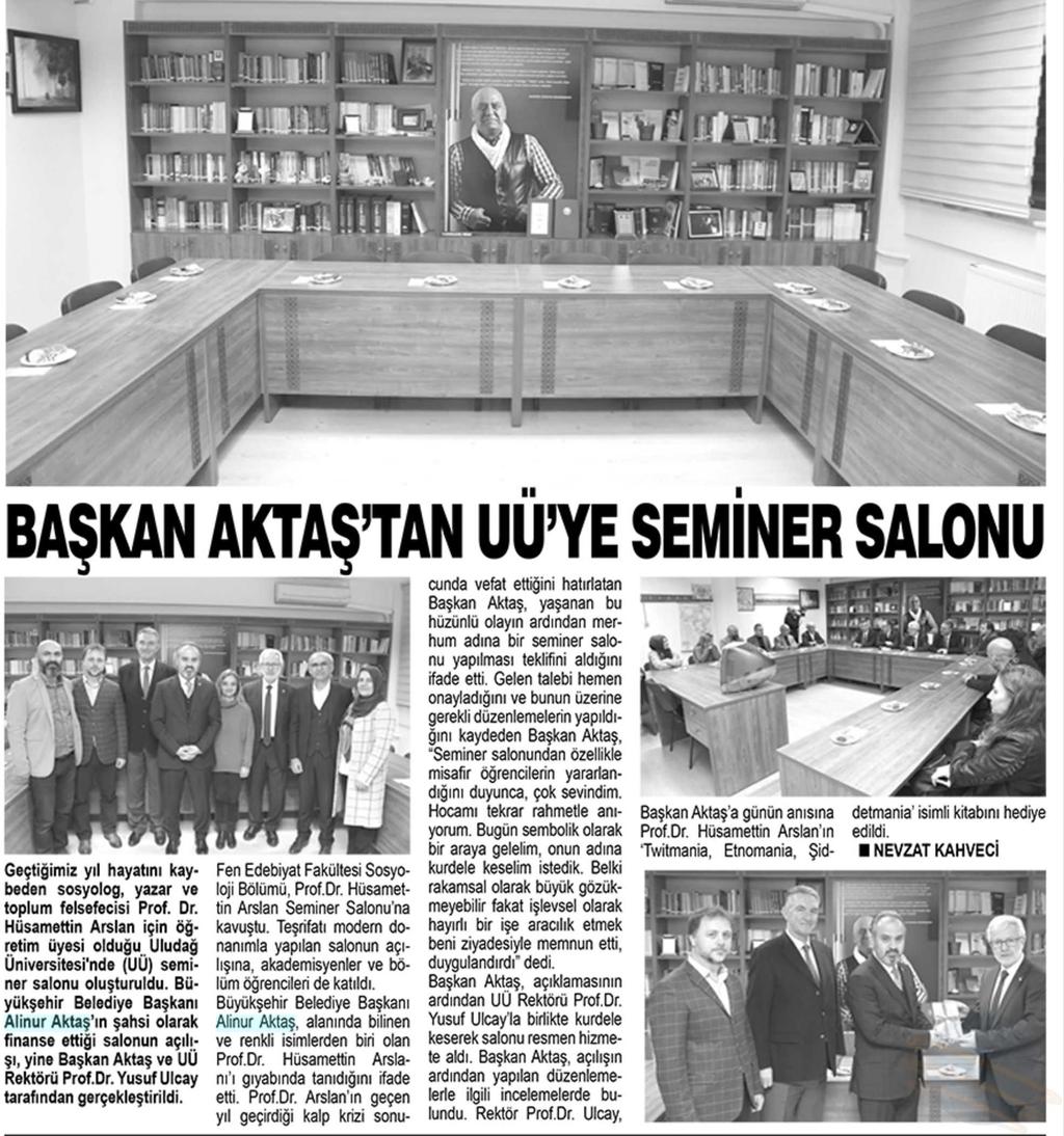 BASKAN AKTAS TAN UÜYE SEMINER SALONU Yayın Adı : Bursa Inegöl Yıldırım