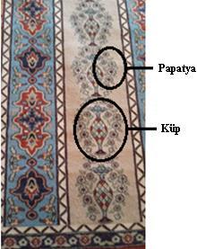 Resim 8 den detay Palu halılarının yüzeylerini süsleyen motifler, yalnızca bir şekilden ibaret olmayıp, kültürümüzün en eski çağlardan başlayarak günümüze kadar gelmiş sembolleridir.