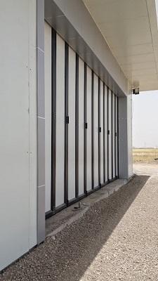 Üst Ray ve Tekerlek Sistemi Katlanır Hangar Kapısı Üst Ray Sistemi, galvanizli çelik profillerden imal edilmektedir.