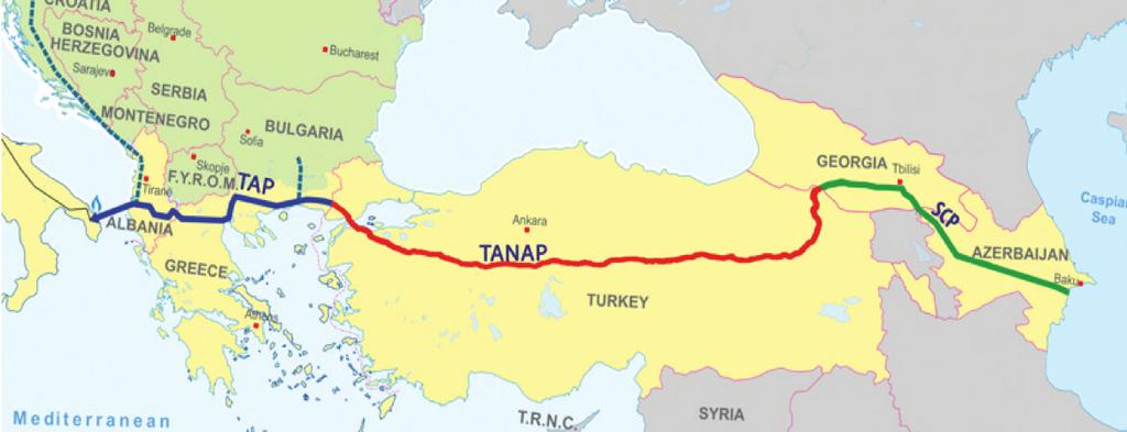 2017 DE TÜRKİYE TANAP ile birlikte bölgesel enerji merkezi olma yolunda önemli bir adım atmış bulunmaktadır. 14 HARİTA 2.