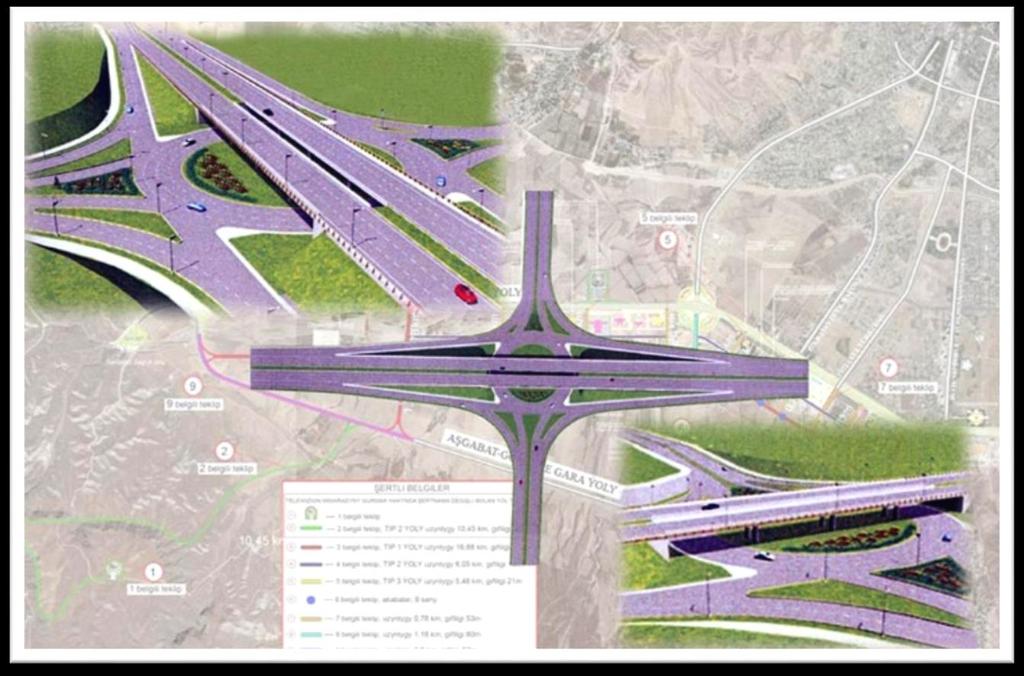 TURKMENİSTAN AŞGABAT 2011 TV KULE YOL PROJESİ (**) : TURKMENİSTAN YIL : 2011 MÜTEAHHİT : POLİMEKS İNŞAAT ALAN : 10.