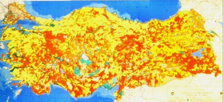 TÜRKİYE EROZYON HARİTASI % 7 Hafif %