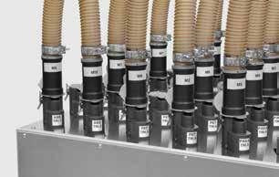 taşıma için frekans kontrollü taşıma pompası Otomatik filtre temizleme ve geniş toz toplama haznesi ile merkezi toz toplama özelliği