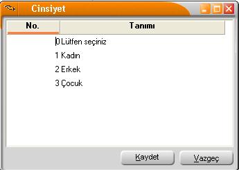 Metin, sayısal ve tarih tipinde eklenen tanımlı alanlara kendi formatlarında doğrudan bilgi girilebilir. Listeden seçim tipindeki alanlar için ise listelenecek satırların tanımlanması gerekmektedir.