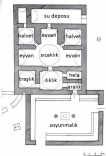 311 Şekil 4.22. II No. lu Hamam plan şeması [6] II No. lu Hamam, ana kurguyu oluşturan sıcaklık Sıcaklık bölümüne ılıklık bağlıdır. Ilıklığa da traşlık, hela ve aralık, aralığa da soyunmalık bağlıdır.