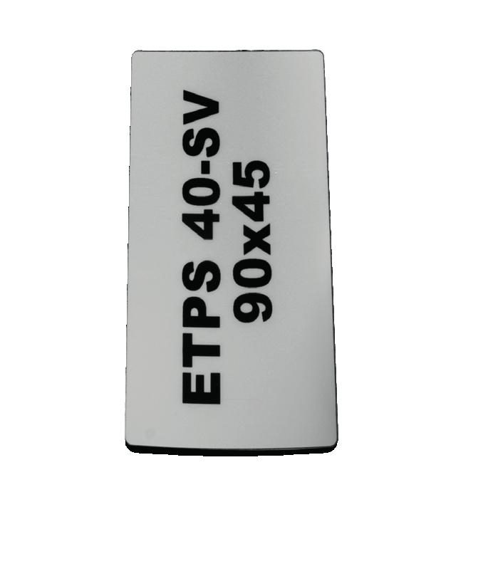 ETPS 40-SV 90x45 90x45mm Gümüş 100 0.8 mm kalınlık l Bu yenilikçi etiketler kazıma ve kendinden yazılı markalama ürünlerinin yerini almak için geliştirilmiştir.