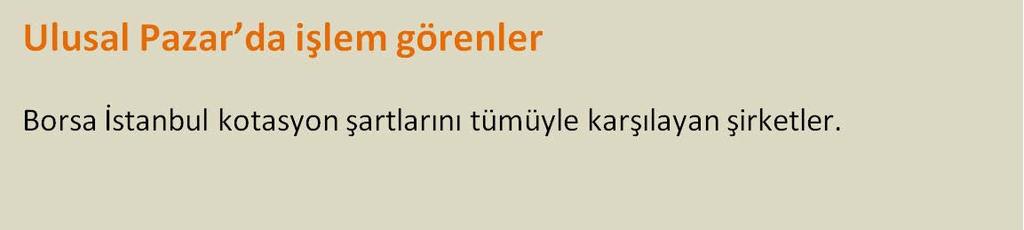 iyi getiriler için tıklayınız Ulusal Pazar Pay Piyasası Alt Pazarlar İkinci Ulusal Pazar Kurumsal