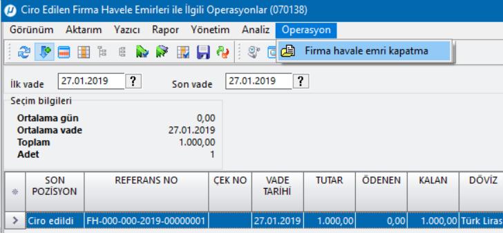 vade aralığı belirtilerek yenile ya da F5 butonu ile ilerlenmelidir.