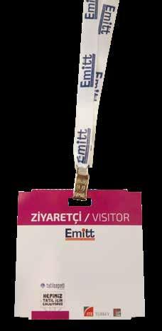 specified below. Ziyaretçi Yaka Kartı Kurdelası / Visitor Name Badge Ribbon Uzunluk / Length 90 mm En / Width 15 mm Adet / Number of Badges 50.