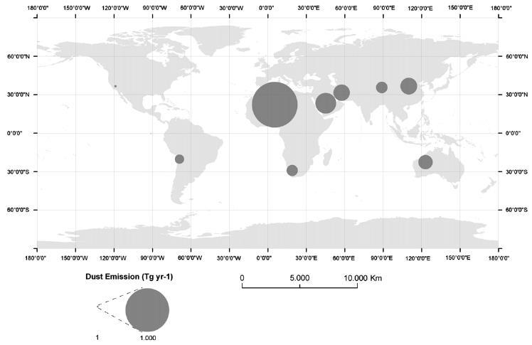 TOZ KAYNAKLARI SAHARA Location of the source areas and scale