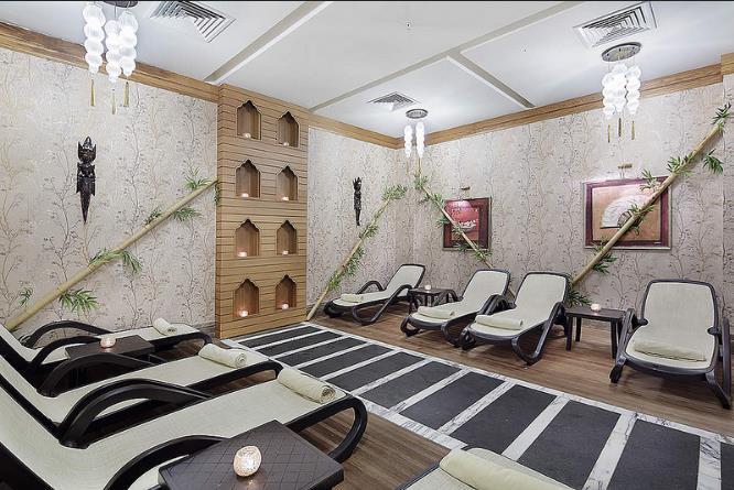 SPA Tam teşekküllü SPA sağlık ve güzellik bölümü ( ücretli cilt ve vücut bakım kürleri), kar odası, tuz odası, buhar odası, fin sauna, bio sauna, ile ve SPA anlayışına