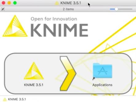 1 Şekil 1.3.1, knime indirildikten sonra dowloads bölümünde görünen şeklidir. Bu aşamadan sonra yazıya çift tıklanır.