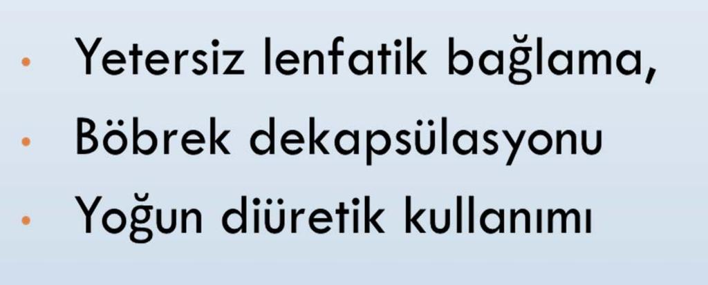 Lenfosel Greft böbreğin etrafında