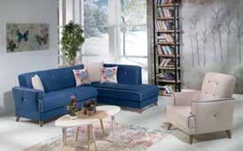 Set/Bella Navy Blue - Cream Aksesuar: Lima Orta Sehpa, Halı: Armoni 5367 Hardal Accessory: Lima Coffee Table, Carpet: Armoni 5367 Mustard