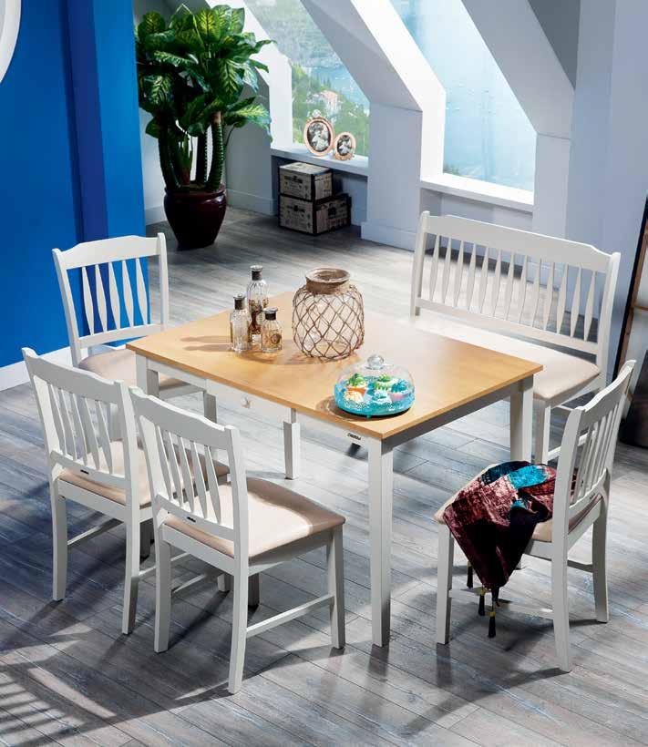 Rosalyn Rainbow Şık tasarımıyla Rosalyn Mutfak Masa Seti, evinize güzellik ve zarafet katacak.