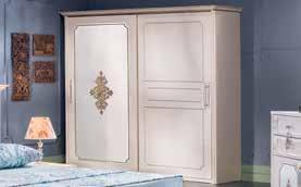 Gold Şifonyer Gold Chiffonier Gold Sürgü Kapılı Gardırop Gold Sliding Rail Door Wardrobe Gold Yatak Odası Takımı / 6