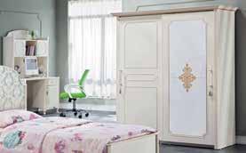 Odası Takımı / 3 Kapılı Gardırop Gold Young Room Set / 3 Door Wardrobe