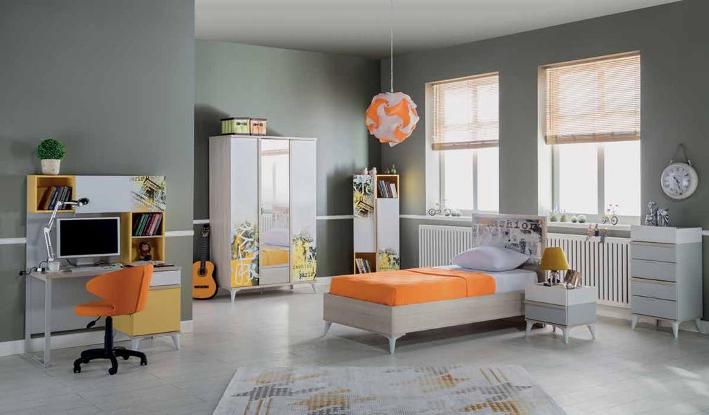 Gardırop Fashion Young Room Set / 3 Door Wardrobe Fashion Başlık