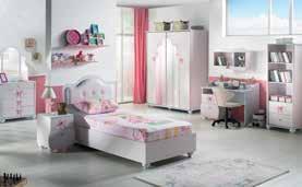 Sweety Young Room Set, with flowers and ribbons set on soft pastel tones, is a gentle inspiration for