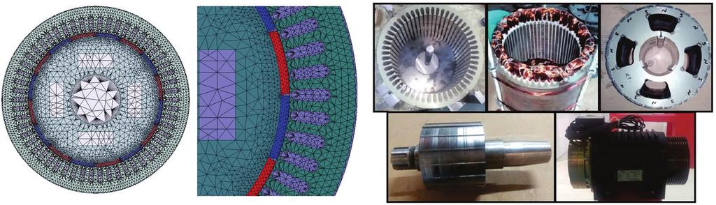 magnet synchronous motors in different structures used in elevator applications Analytical calculation, analysis with finite element method and production process, consistency with the test results