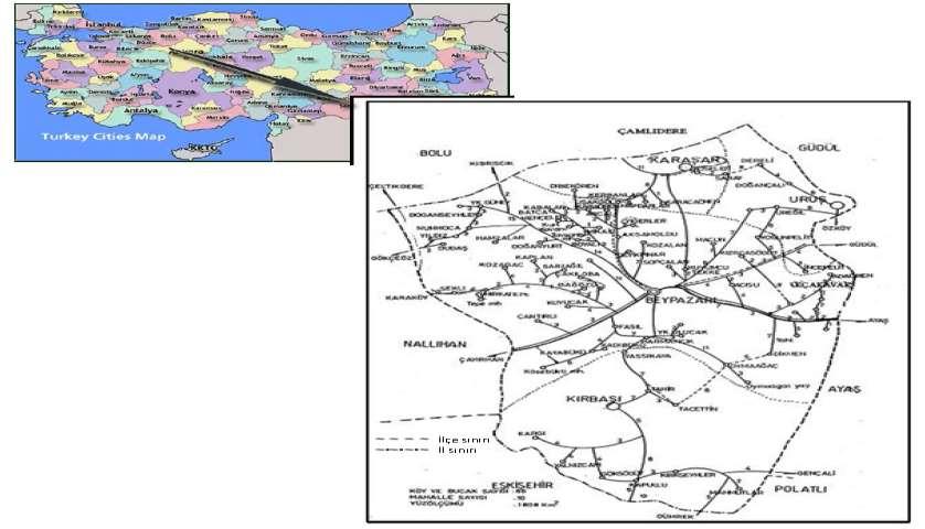 çık ilçeleri ile çevrilidir (Çetin, 2009: 18). Tarih boyunca Hititler, Frigler, Galatlar, Romalılar, Bizanslılar, Selçuklular ve Osmanlı İmparatorluğu nun bölgede egemen olduğu görülmüştür.