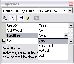 TextBox KONTROLÜ MultiLine Özelliği: Metin kutusuna bilginin çoklu satır olarak girilmesini sağlar.