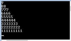 Örnek 9:Aşağıdaki ekran çıktısını veren programı yazınız. int a, b; for (a = 9; a >= 1; a--) for (b = 9; b > a; b--) Console.
