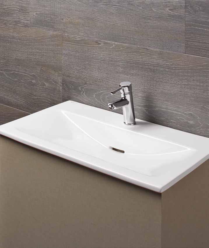 İnce Bantlı Tezgah lar Slim Band Washbasins İ N C E B A N T L I T E Z G A H L A V A B O L A R Yenilikçi, dinamik, estetik çizgilere sahip ve birbirinden