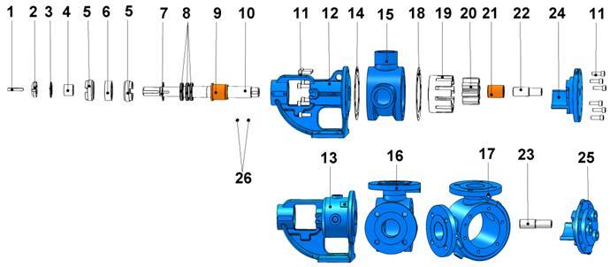 YEDEK PARÇA LİSTESİ / SPARE PARTS LIST KEÇELİ, CEKETLİ VE KÖR KAPAKLI / SEALED WITH LIP SEAL, JACKETED AND WITH BLIND COVER No PARÇA İSMİ PART NAME ADET/ No PARÇA İSMİ PART NAME ADET/ QTY.