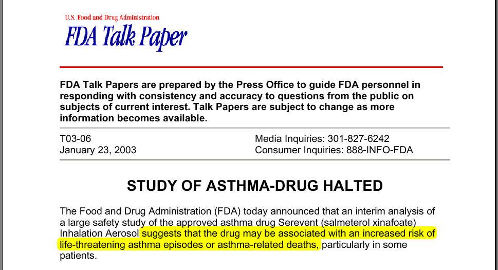 FDA Talk Paper, 23 Jan 2003. Available at http://www.fda.