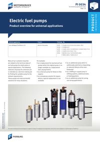 PI 0034 Electric Fuel Pumps for universal applications