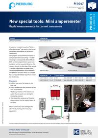 PI 0047 New special tools: Mini amperemeter Sipariş