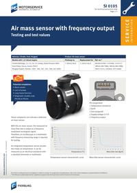 Air mass sensor with frequency output Sipariş numarası: SI 0105 HU PT NL CS