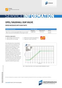 Opel/Vauxhall EGR valve - error messages with new parts Sipariş