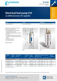 SI 1064 Electrical fuel pump E1F as additional pump or