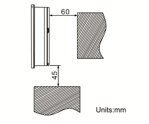 This product should be used on a case / platform which conforms to enclosure Type 4X standard (for indoor use only). The maximum panel thickness for mounting must be no greater than 5 mm.