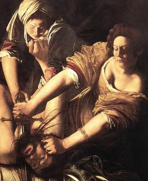Bu nedenle Caravaggio nun Judith ve Holofernes ini gördüğünde bir erkeğin boğazını keserek öldüren kadının yüz ifadesini duygusuz, duruş hareketini çok pasif ve bir kadının ruh haline