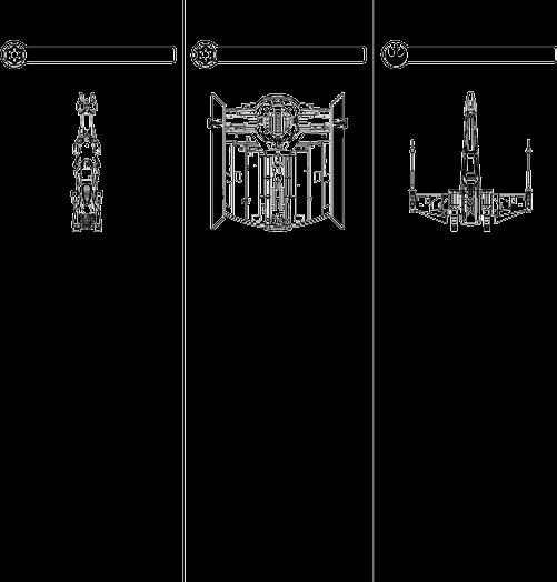 CIHAZ ÖZELLIKLERI T-65 X-WING TM TIE ADVANCEO X1 TM T-65 X-WING TM T-65 X-WING I TEŞHIR KUTUSUNDAN ÇIKARMA: Dikkatlice kutunun üst kısmını ve akrilik camı kaldırınız.