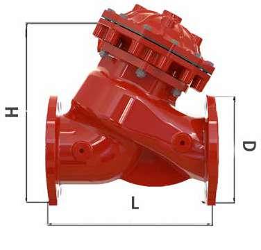 BASINÇ DÜŞÜRÜCÜ VANA PRESSURE REDUCING VALVE ES 100 Serisi(Flanşlı Vanalar) / (Flanged Valves) DN L D H Ağırlık / Weight inch mm inch mm inch mm inch mm Ibs kg 2 50 8.4 215 6.4 165 10.6 270 28.