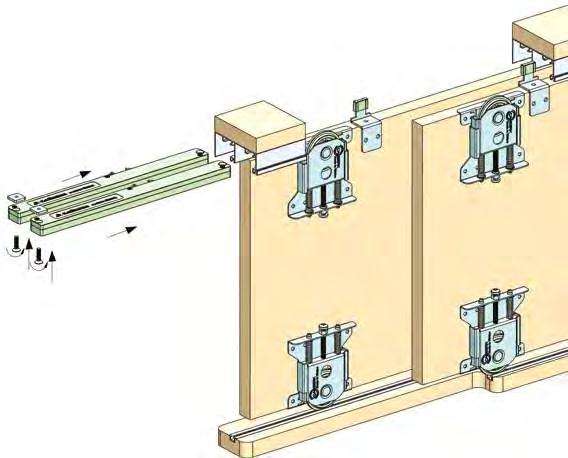 SÜRGÜLÜ KAPAK MEKANİZMASI - FRENLİ PKM 80 SLIDING DOOR MECHANISM WITH SOFT CLOSE Sürgü kapak mekanizması 80 kg taşıma