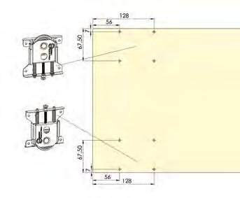 Sliding door mechanism for 80 kg carrying capacity.