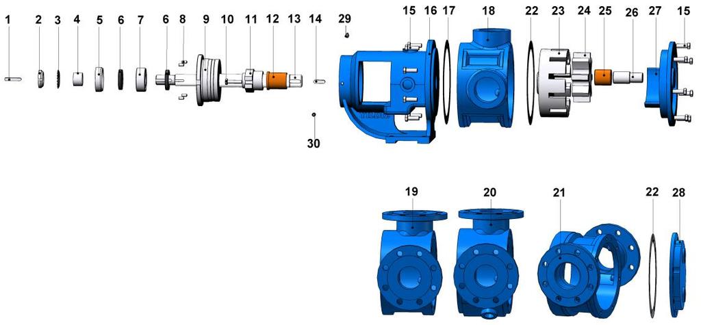 YEDEK PARÇA LİSTESİ / SPARE PARTS LIST KARTEXLİ VE CEKETLİ KÖR KAPAKLI / SEALED WITH CARTEX MECHANICAL SEAL, JACKETED AND WITH BLIND COVER No PARÇA İSMİ PART NAME No PARÇA İSMİ PART NAME KAMA 8x7x50