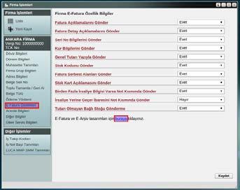 bir menüden karşı taraf alıcılara E - Faturalarını gönderebilirler. Aynı şekilde kendilerine kesilen satış ve iade faturalarını da Ticari yazılıma yükleyebilirler.