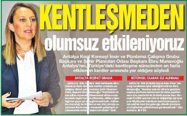 (Eylül-Ekim 2016) Hürses Antalya Gazetesi, Şube Başkanımızın, Antalya nın