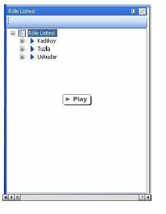 Röle Yönetim Yazılımları Programın sol köşesinde açılır kapanır bir pencere halinde Röle Listesi bulunmaktadır.
