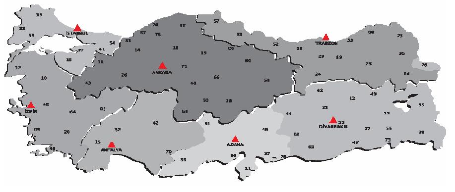 SİKA TÜRKİYE ÜRETİM VE SATIŞ AĞI Bölge Ar&Ge