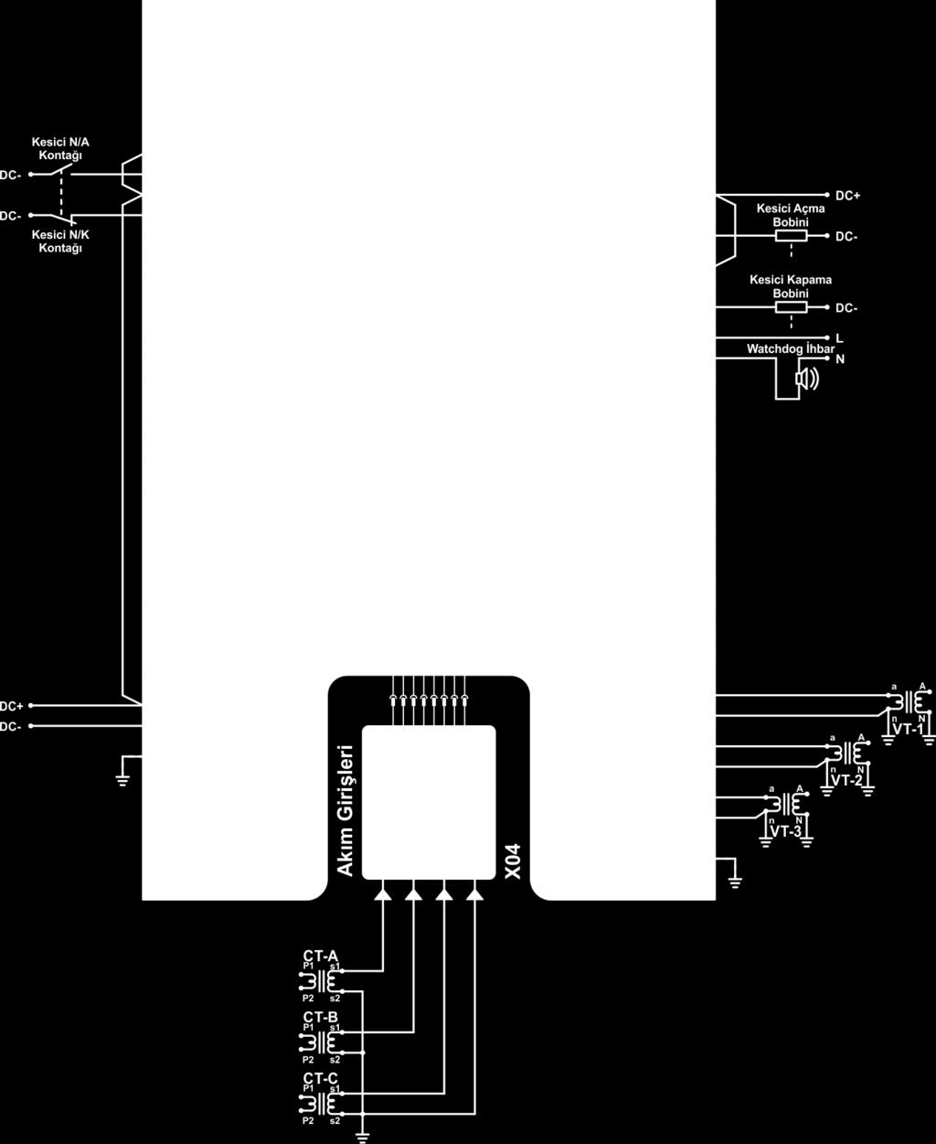 Ö rnek Uyğulama Şeması Aşağıdaki uygulama şeması DPM 400-D modeli için örnek temel bağlantı şeması olarak