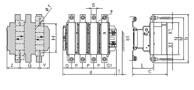 HJX2-F4P AC Contactor Overall Dimensions nit:mm Kontaktörler 220 V AC - 50/60Hz (4 KUTUP) Standard: IEC 60947-4-1 HJX2-09~25 Boyutlar Birim: mm Working Conditions HJX2-09~25 HJX2-40~95 Ambient