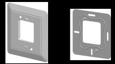 Aksesuar Ünite tipi Ürün kodu Datasheet*) Dikdörtgen elektrik kutusu üzerinde kurulum için beyaz dekorasyon çerçevesi ve metalik montaj plakası (10 set) ARG100.